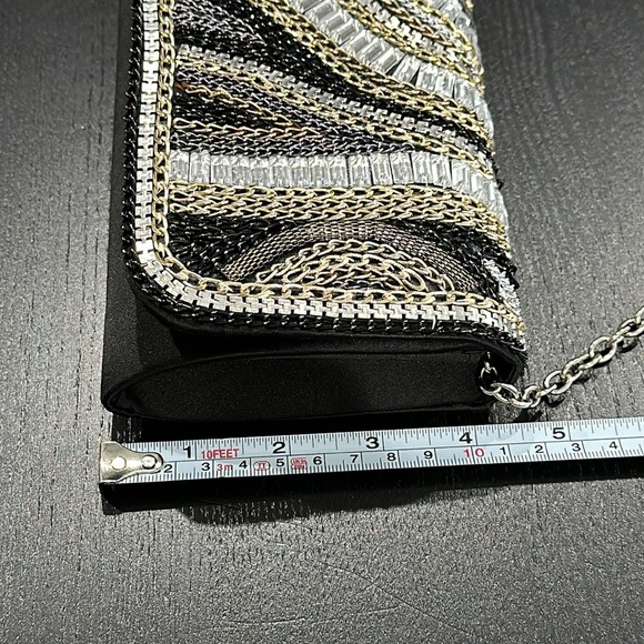 Bebe Chain Design Clutch with Strap - Picture 12 of 14